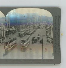 Piccadilly Manchester England Center Cotton Industry Keystone Stereoview
