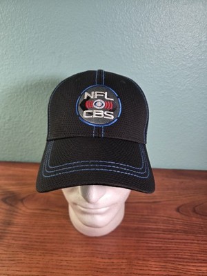 NFL CBS Ball Cap Hat CBS Sports Embroidered Patch Hook/Loop Strap Adjustable EUC