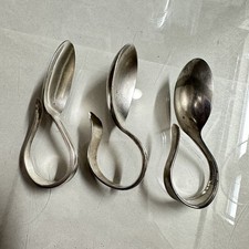 Vtg Silverplate Bent Baby Spoons Spoon Set Lot of 3 Oneida Rogers