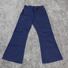 Vintage US Navy Utility Trousers Mens Denim Type II FR Cotton 36XL 30L Flare NOS