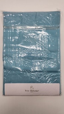 Yves Delorme Triomphe Aqua King Pillowcases Two Egyptian Cotton Sateen Lagon NEW