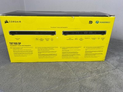 Corsair TBT100 DP Thunderbolt 3 Dock with DisplayPort For PC & Mac