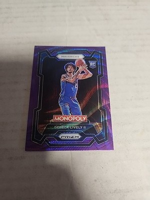 2023-24 Panini Prizm Monopoly Dereck Lively #24 Purple Wave Prizm (RC) Mavericks