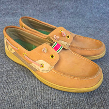 Sperry Top-Sider Top-Sider Womens Tan Boat Shoes Lace Up Round Toe 9 M
