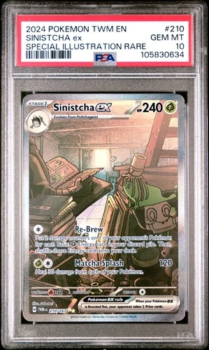 2024 POKEMON TWM EN-TWILIGHT MASQUERADE #210 SINISTCHA EX PSA 10