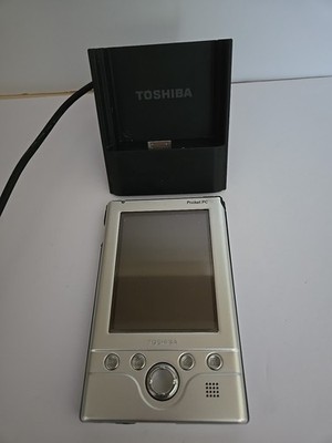 Toshiba Pocket PC e310 with Cradle.  Untested. For Repair Or Parts.