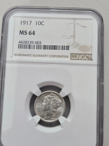 1917 MS64 Mercury Dime