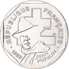 [#340373] Coin, France, Jean Moulin, 2 Francs, 1993, Monnaie de Paris, ESSAI, MS
