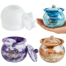 ISSEVE Silicone Jars Molds with Lids for Epoxy Resin Casting, Candy Jewelry