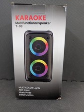 T-08 Karaoke Multifuncional Wireless Bluetooth Speaker with Microphone Portable