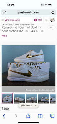 ize  8.5. Ronaldinho x Nike Tiempo Legend Touch of Gold