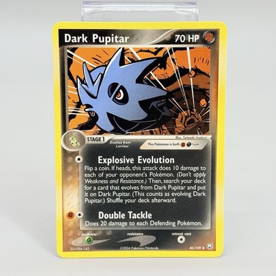 dark pupitar pokemon card Pokemon Vintage English Dark Pupitar 40/109 Team Rocket Returns Regular NM