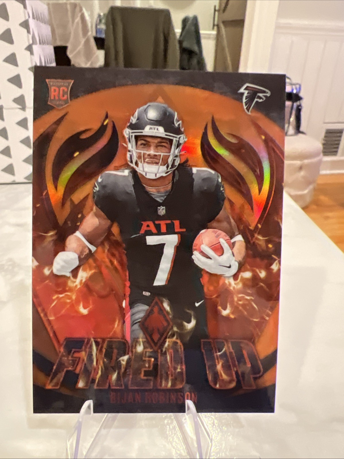 2023 Panini Phoenix - Fired Up Bijan Robinson #FU-8 Orange /75 (RC)