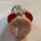 Vintage unsilvered hand painted Mercury Glass Santa West Germany Mica Flocked — photo 5