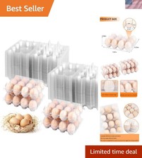 Pack 12 Count Plastic Egg Cartons - Bulk Cheap Clear Reusable Egg Containers ...