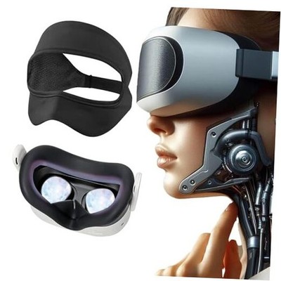 Silicone Case for Quest 3s & VR Mask Sweat Guard Band for Quest 3s,Breathable 