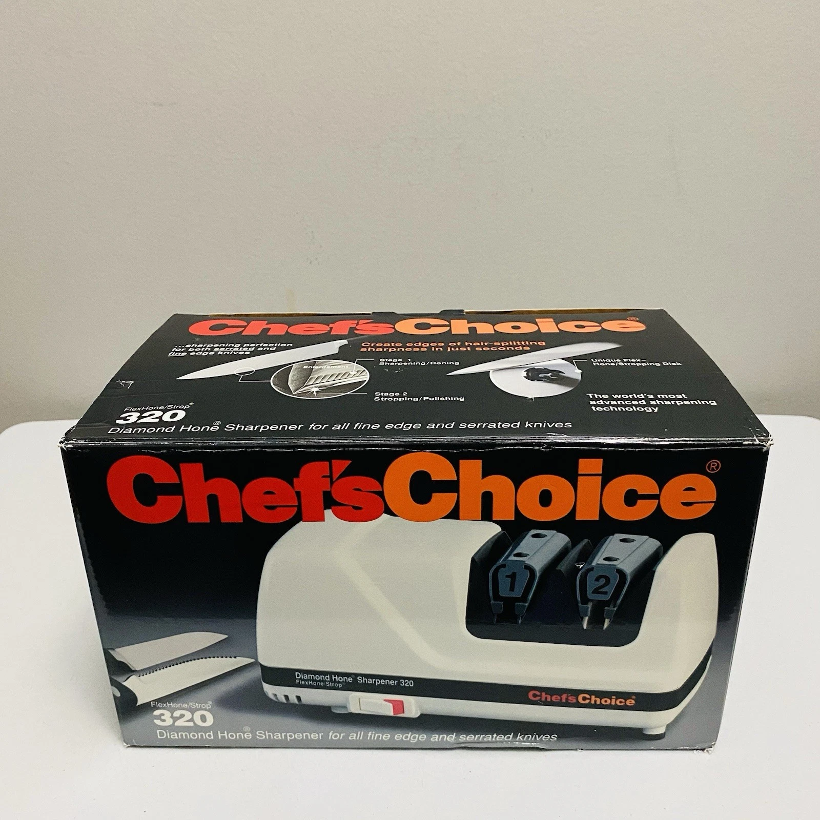 Chef's Choice FlexHone/Strop Diamond Hone 2 Stage Electric Sharpener Model 320