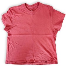 SET Active Short Sleeve Cotton Crop Top Small Orange Athleisure Yoga Gym Workout