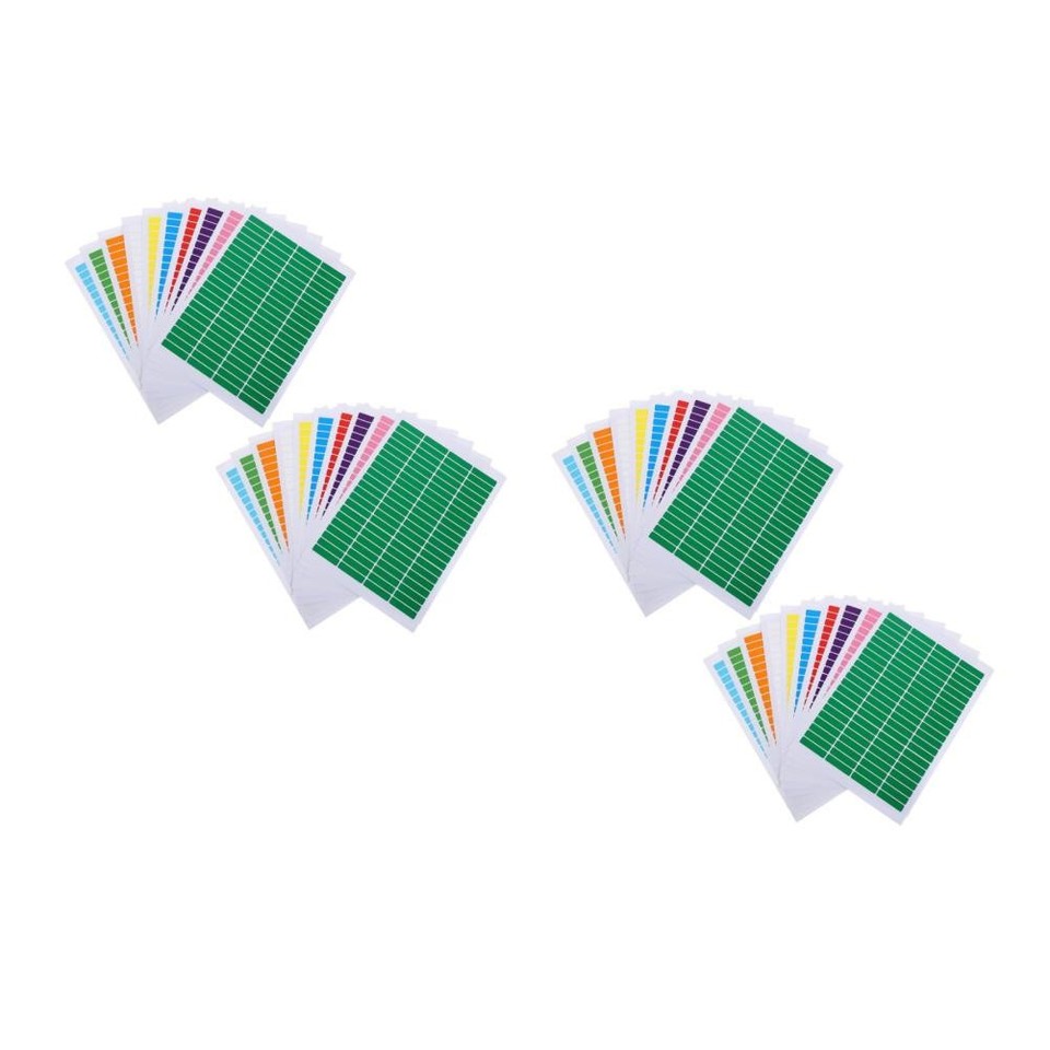 20 Sheets Address Labels - Rectangle Color-Code Printable & Writable ...