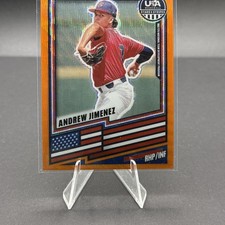 2026 Stars & Stripes Andrew Jimenez Orange Wave Holo /75 Team USA Rookie