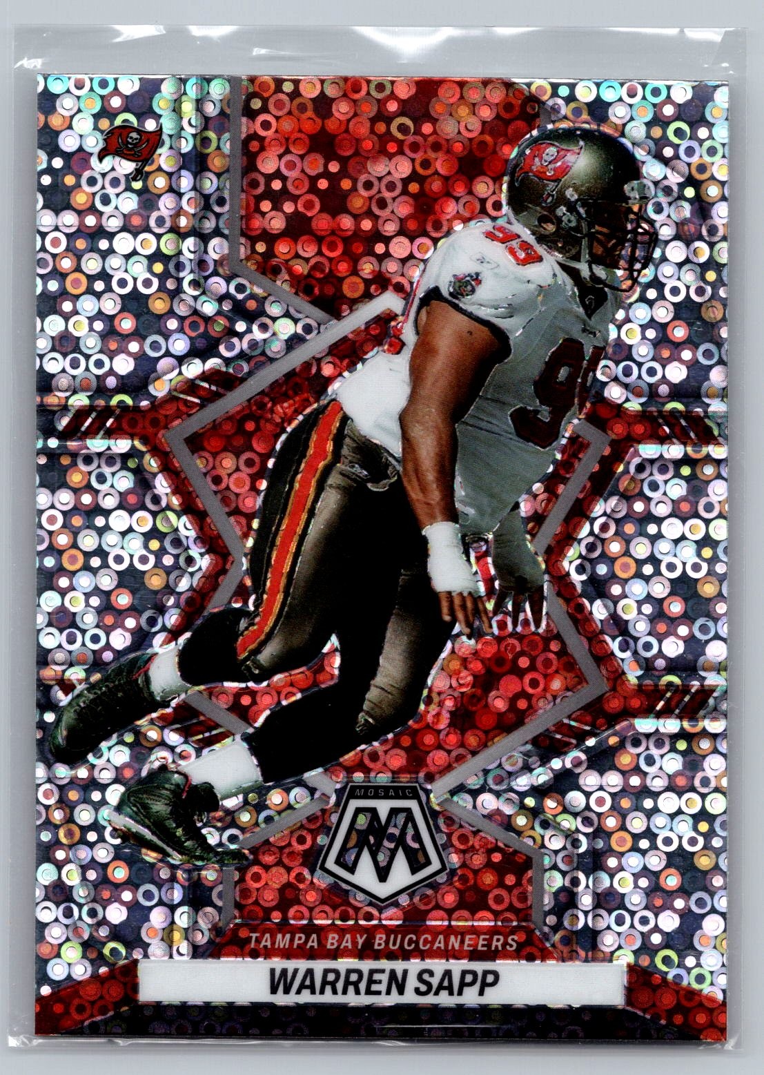 2022 Panini Mosaic #239 Warren Sapp Mosaic No Huddle Silver