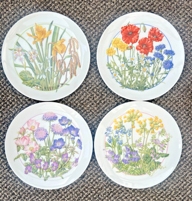4 ROYAL DOULTON Nature's Own Beauties In Cornfields & Meadows Wandteller Set