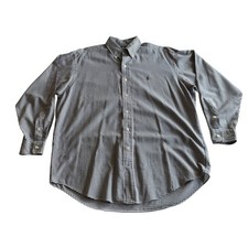 Polo Ralph Lauren VTG Blake Cotton Navy Mini Gingham Check Button Up Shirt M