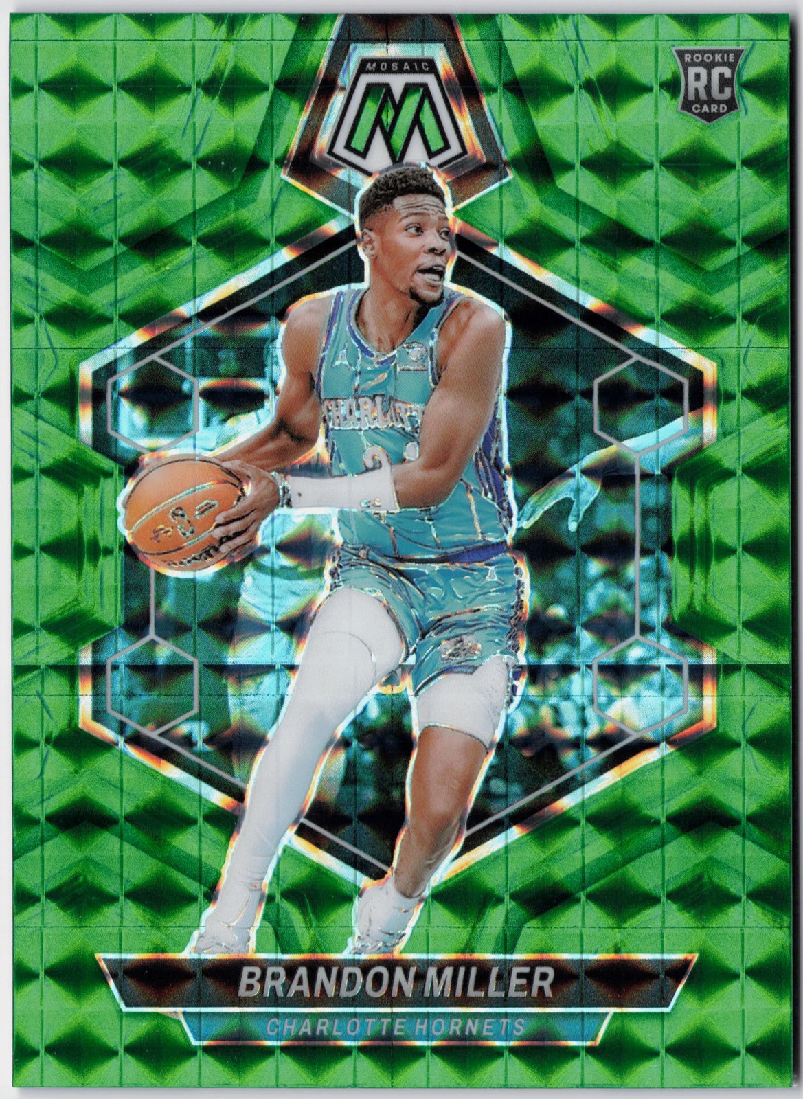 2023-24 Panini Mosaic #202 Brandon Miller Green RC Rookie