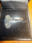 Vintage Antique Art Deco Filigree Ring Blue White Gold A&S Arnold Steere Signed — photo 6
