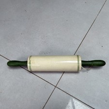 Vintage Sadler Ceramiczny wałek rolkowy z zielonymi uchwytami
