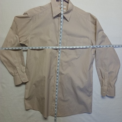Roundtree & Yorke Dress Shirt Mens Sz 15 1/2 (34)Khaki Long Sleeve Gold Label - Picture 12 of 12