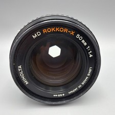Minolta MC Rokkor-X PG 50mm f/1.4 Prime Lens MD Mount Clear Optics