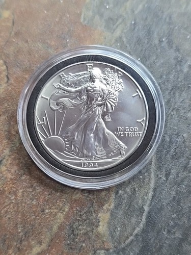 1994 American Silver Eagle Coin, 1 Troy Oz. .999 Silver, One Dollar Coin, MC023