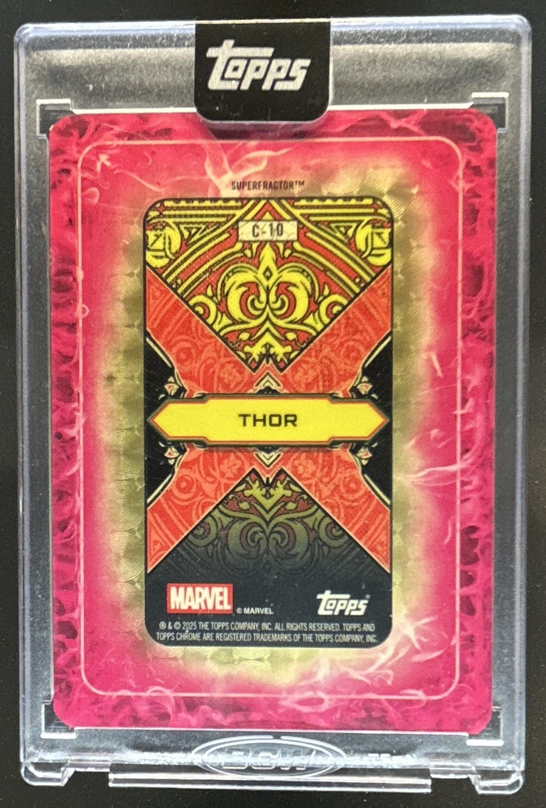 2025 Topps Marvel Thor Superfractor 10 Clubs #1/1 view 2