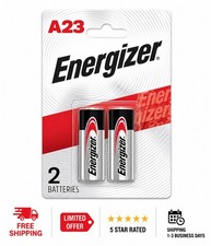 Energizer A23 Battery 12Volt 23AE 21/23 GP23 23A 23GA MN21 2 Pack Sealed