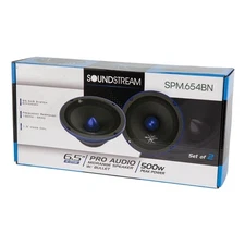 Soundstream SPM.654BN 6.5" Pro Audio Midrange 4-ohm Speakers