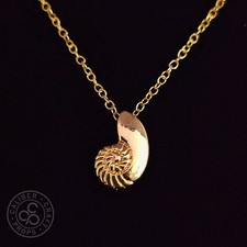 Ariel Little Mermaid Shell Pendant Princess Necklace 20" gold chain Voice Disney