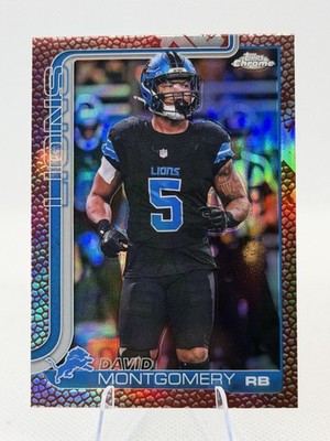 2025 Topps Chrome Football DAVID MONTGOMERY Pig Skin Refractor SP #103