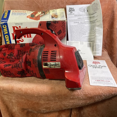 #ad Dirt Devil 08100RED Hand Held Vacuum Cleaner Red TESTED AND WORKING w Manual $35.00