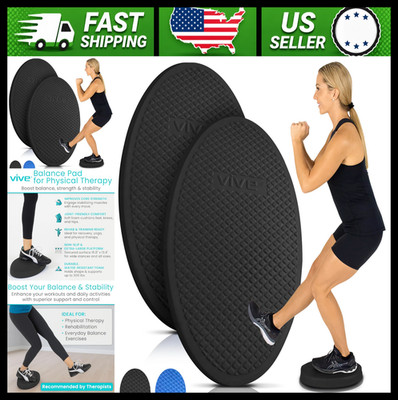 Vive Oval Balance Pad Foam Stability Trainer for Yoga, Pilates, Rehab