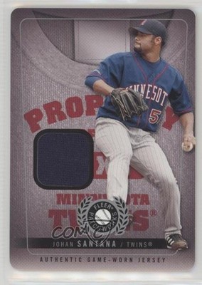 2005 Fleer Patchworks Property Of Die-Cut Jerseys /199 Johan Santana #PO-JS 0af