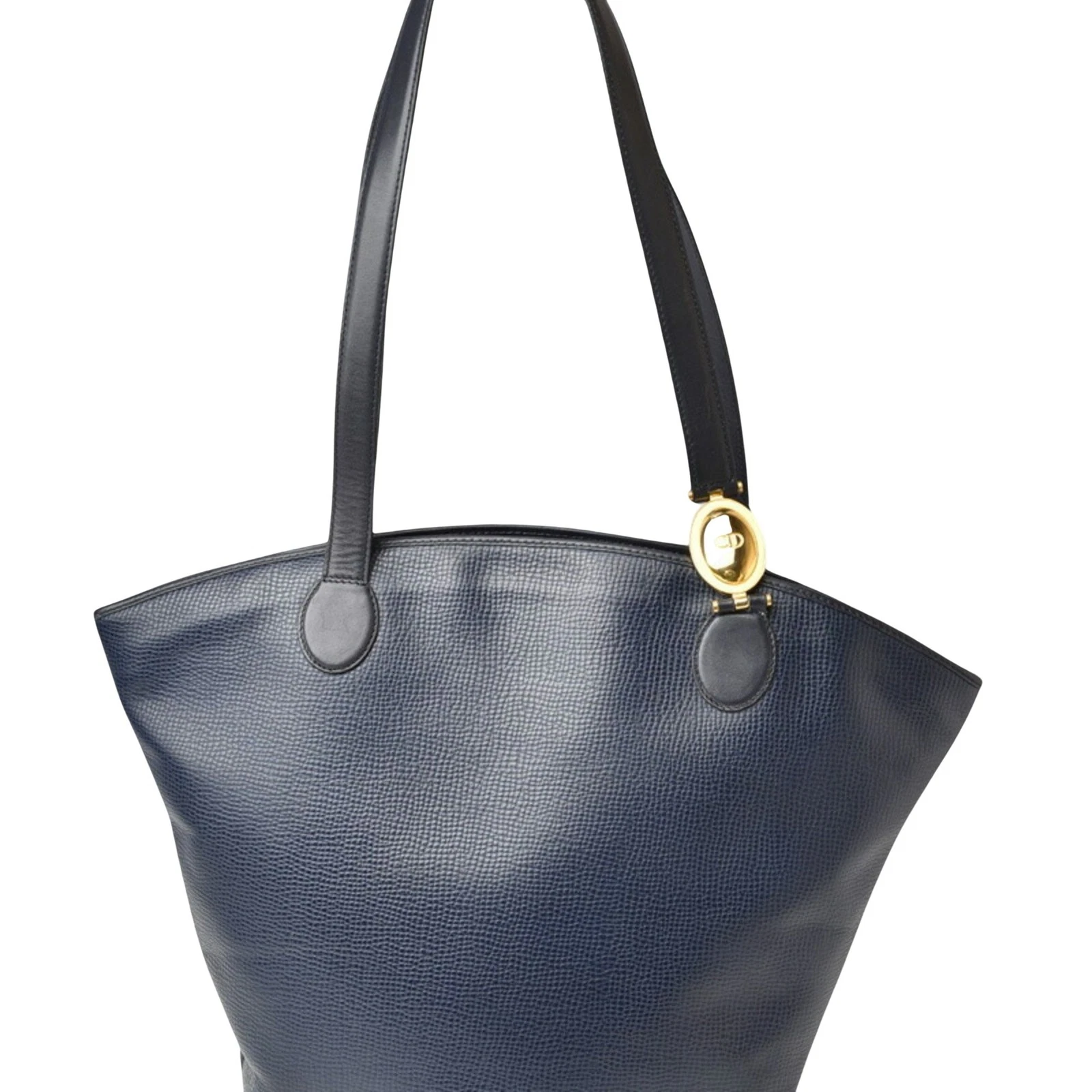 Sac fourre tout Dior en cuir bleu marine authentique