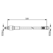 2x Bremsschlauch hinten für Mercedes Viano W639 Vito Vito-Mixto | 24209383