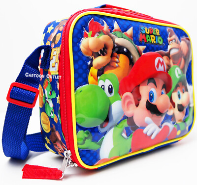 yo　マリオバッグ Nintendo Super Mario Boys School Lunch Bag Snack Box Travel Tote