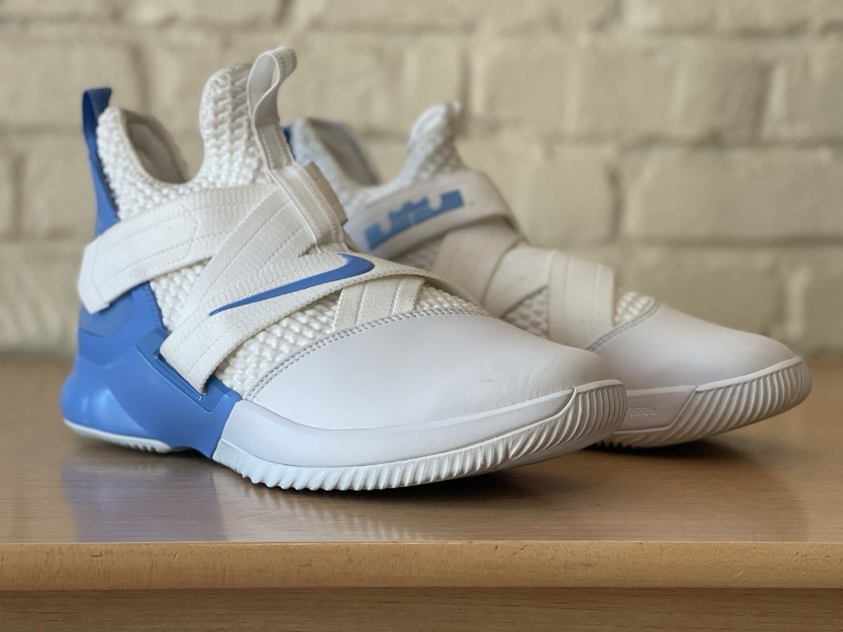 Nike LeBron Soldier 12 TB Men 9.5 White UNC Blue Athletic 