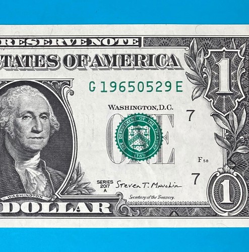 1965 May 29 (G 19650529 E) BIRTHDAY Note $1 One Dollar Bill - 第 1/4 張圖片