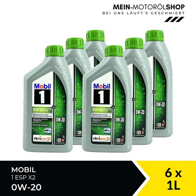 Mobil 1 ESP X2 0W-20 VW 509 00/508 00 MB 229.71 GM Porsche 6x1 Liter = 6 Liter
