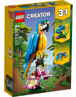 LEGO 31136 CREATOR 3-in-1 Exotic Parrot - Frog - Fish - Animal