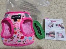 New Fayogoo Cat Harness & Leash Walking Adjustable Soft Harness M Pink Sweets