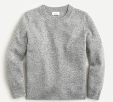 NWT J.Crew Crewcuts Kids' cashmere crewneck sweater HTHR GREY Sz 3